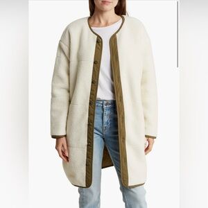 MOTHER The Faux Shearling Cocoon Coat NWOT